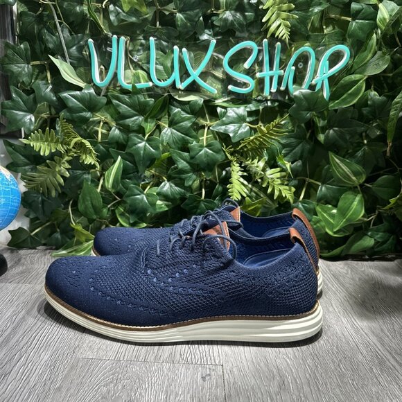 Cole Haan Men Original Grand Stitchlite Wing Oxford Navy Ivory C27960 US 13 main image 6